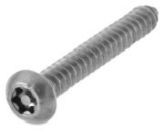 Art. Blechschrauben mit Innensechsrund (TX) und Sicherheits-PIN, Flachrundkopf ähnlich ISO 7380