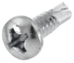 DIN 7504 Bohrschrauben N mit Linsenkopf, Blechschraubengewinde PH-Kreuzschlitz für Weichmetalle (Spitze aus Edelstahl)