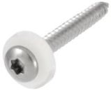 Art. Fensterbankschrauben, Blechgewinde, Innensechsrund (TX), Scheibe natur