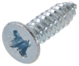 ISO 7050 Senk-Blechschrauben mit POZIDRIVE-Kreuzschlitz, C= mit Spitze