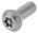 Art. Metrische Schrauben mit Innensechsrund (TX), Sicherheits-PIN, Flachrundkopf ähnich ISO 7380